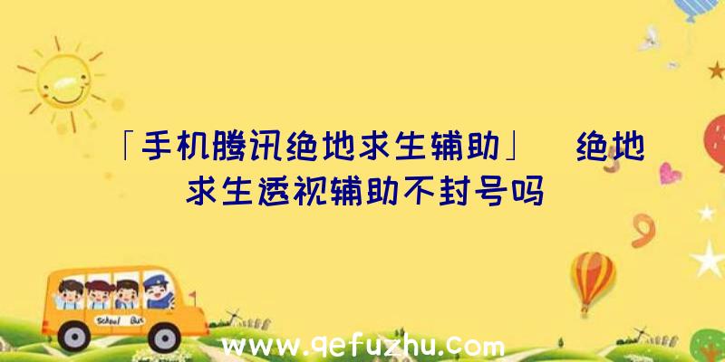 「手机腾讯绝地求生辅助」|绝地求生透视辅助不封号吗